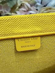 Bagsaaa Medium Dior Book Tote with Strap Yellow and Red Book Cover Embroidery - 36cm - 3