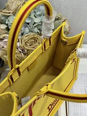 Bagsaaa Medium Dior Book Tote with Strap Yellow and Red Book Cover Embroidery - 36cm - 2