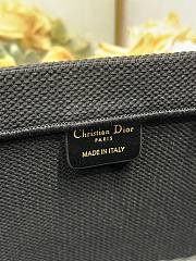 Bagsaaa Large Dior Book Tote Black and White Book Cover Embroidery - 42cm - 4