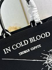Bagsaaa Large Dior Book Tote Black and White Book Cover Embroidery - 42cm - 2