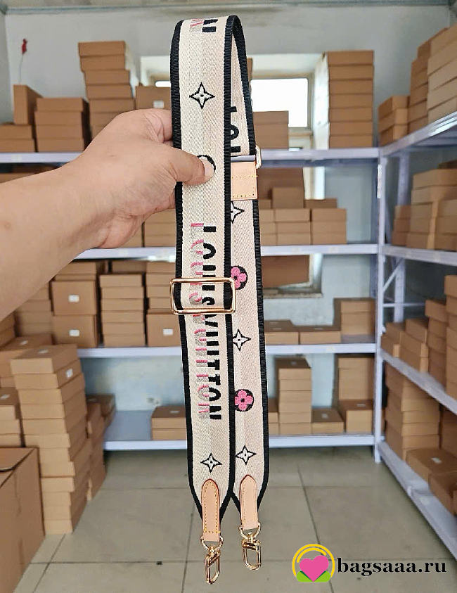 Bagsaaa LV M26926 Bandoulière strap Black/Creme - 116cm - 1