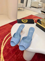 Bagsaaa Christian Louboutin Miss Z Mule 100 mm blue patent - 1