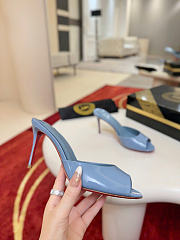 Bagsaaa Christian Louboutin Miss Z Mule 100 mm blue patent - 4