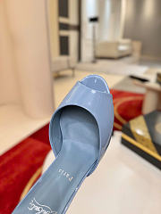 Bagsaaa Christian Louboutin Miss Z Mule 100 mm blue patent - 2