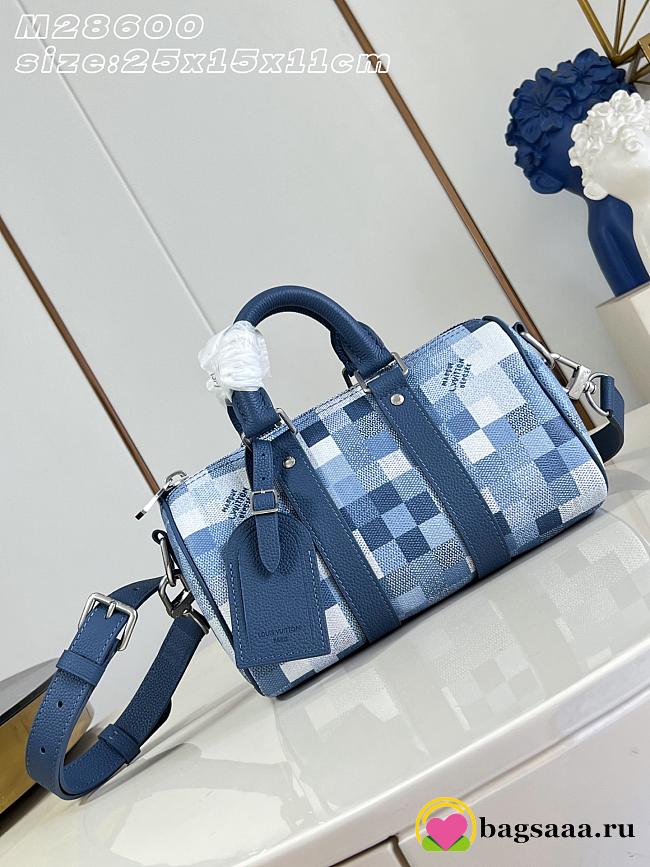 Bagsaaa New Collection 2026 LV M28600 Keepall Bandoulière Bag Indigo Blue - 25cm - 1