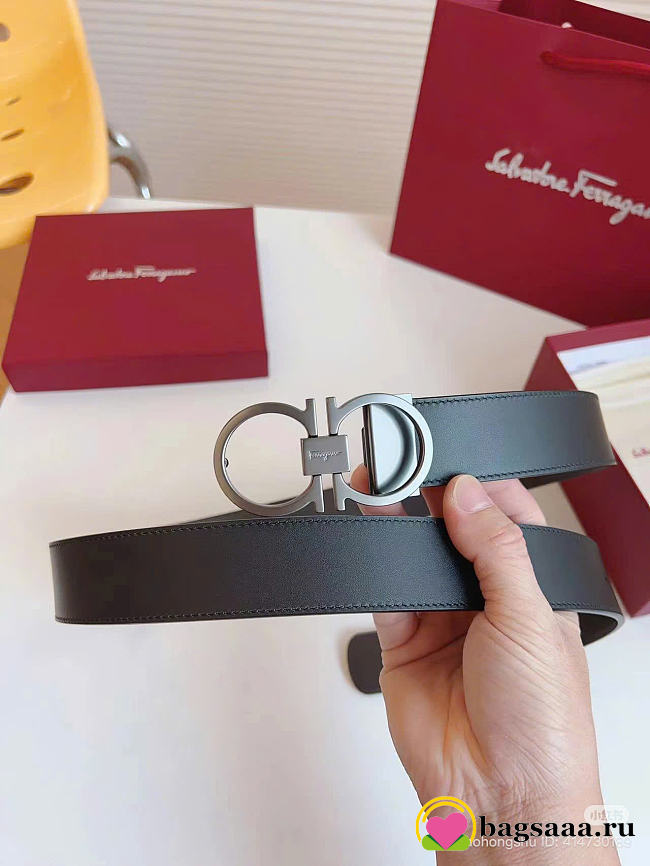 Bagsaaa Ferragamo Reversible and adjustable Gancini belt 3.5cm - 1