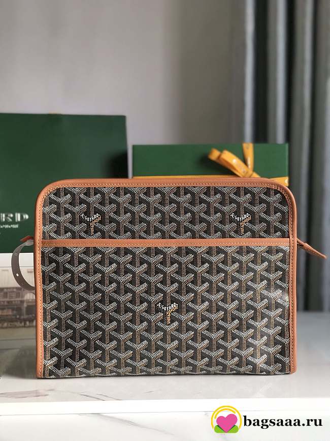 Bagsaaa Goyard Jouvence GM Toiletry Bag black & tan - 29.5 cm - 1