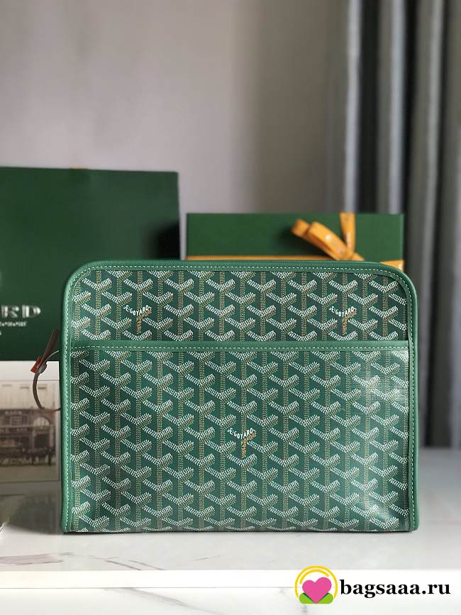 Bagsaaa Goyard Jouvence GM Toiletry Bag green - 29.5 cm - 1