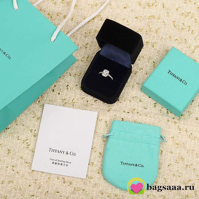 Bagsaaa Tiffany & Co. Soleste cushion-cut halo ring - 1
