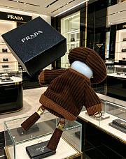 Bagsaaa Prada Soft Robot corduroy keychain charm  - 3