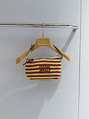 Bagsaaa Miu Miu Crochet pouch 5NE841 Cognac/Yellow - 18.5cm - 1