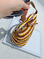 Bagsaaa Miu Miu Crochet pouch 5NE841 Cognac/Yellow - 18.5cm - 4