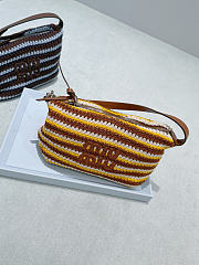 Bagsaaa Miu Miu Crochet pouch 5NE841 Cognac/Yellow - 18.5cm - 3