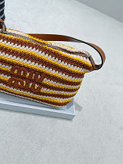 Bagsaaa Miu Miu Crochet pouch 5NE841 Cognac/Yellow - 18.5cm - 2