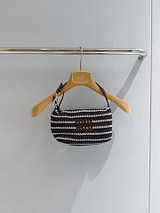 Bagsaaa Miu Miu Crochet pouch 5NE841 Brown/Celeste - 18.5cm - 1