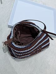 Bagsaaa Miu Miu Crochet pouch 5NE841 Brown/Celeste - 18.5cm - 3