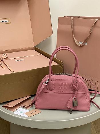 Bagsaaa Miu Miu Vivant nappa leather bag 5BB200 pink - 28cm