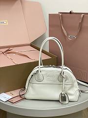 Bagsaaa Miu Miu Vivant nappa leather bag 5BB200 white - 28cm - 1