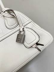 Bagsaaa Miu Miu Vivant nappa leather bag 5BB200 white - 28cm - 4