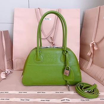 Bagsaaa Miu Miu Vivant nappa leather bag 5BB200 green - 28cm
