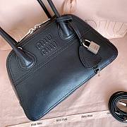 Bagsaaa Miu Miu Vivant nappa leather bag 5BB200 black - 28cm - 4