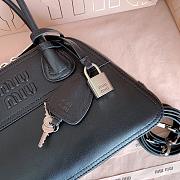 Bagsaaa Miu Miu Vivant nappa leather bag 5BB200 black - 28cm - 2