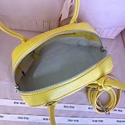 Bagsaaa Miu Miu Vivant nappa leather bag 5BB200 yellow - 28cm - 4