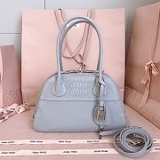 Bagsaaa Miu Miu Vivant nappa leather bag 5BB200 gray - 28cm - 1