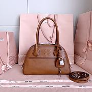 Bagsaaa Miu Miu Vivant nappa leather bag 5BB200 brown - 28cm - 1