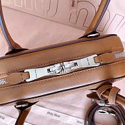 Bagsaaa Miu Miu Vivant nappa leather bag 5BB200 brown - 28cm - 3