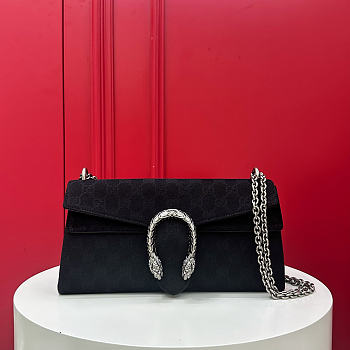 Bagsaaa Gucci Dionysus medium shoulder bag 874735 black canvas - 28cm