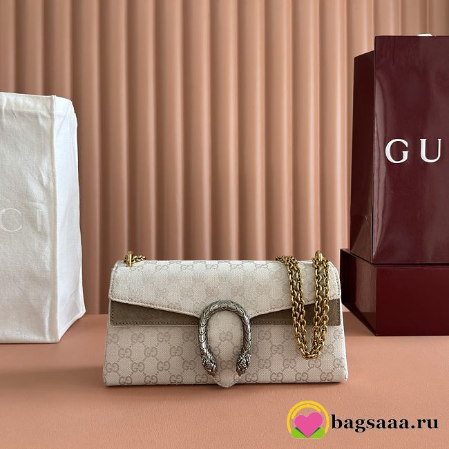 Bagsaaa Gucci Dionysus medium shoulder bag 874735 ivory canvas - 28cm - 1