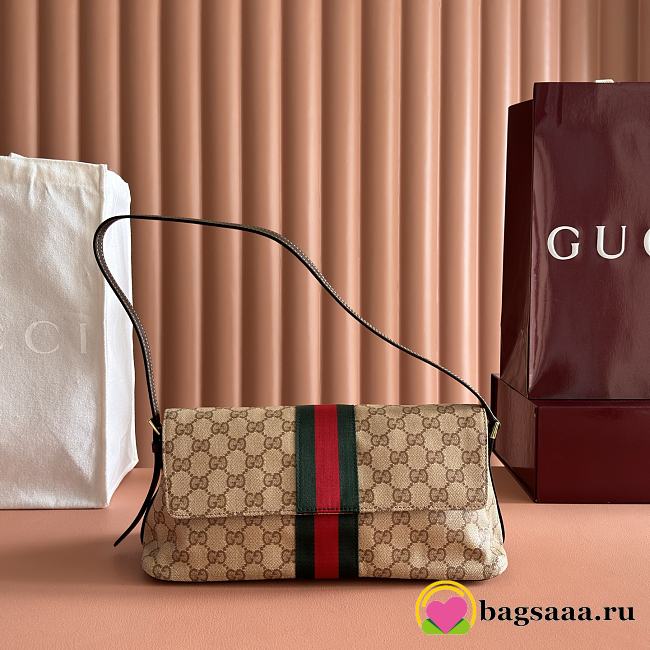 Bagsaaa Gucci Madison medium shoulder bag 874744 sand and brown - 31cm - 1