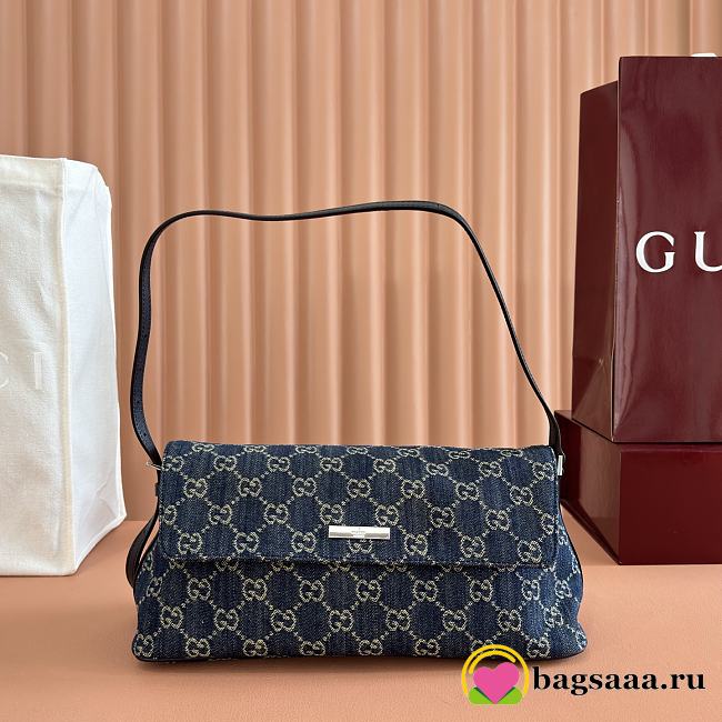 Bagsaaa Gucci Madison medium shoulder bag 874744 blue denim - 31cm - 1