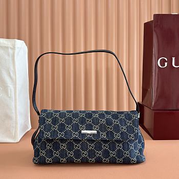 Bagsaaa Gucci Madison medium shoulder bag 874744 blue denim - 31cm
