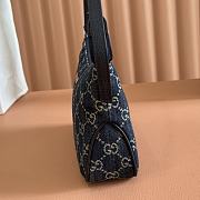 Bagsaaa Gucci Lady Lunetta small shoulder bag 874743 dark blue GG denim - 22cm - 4
