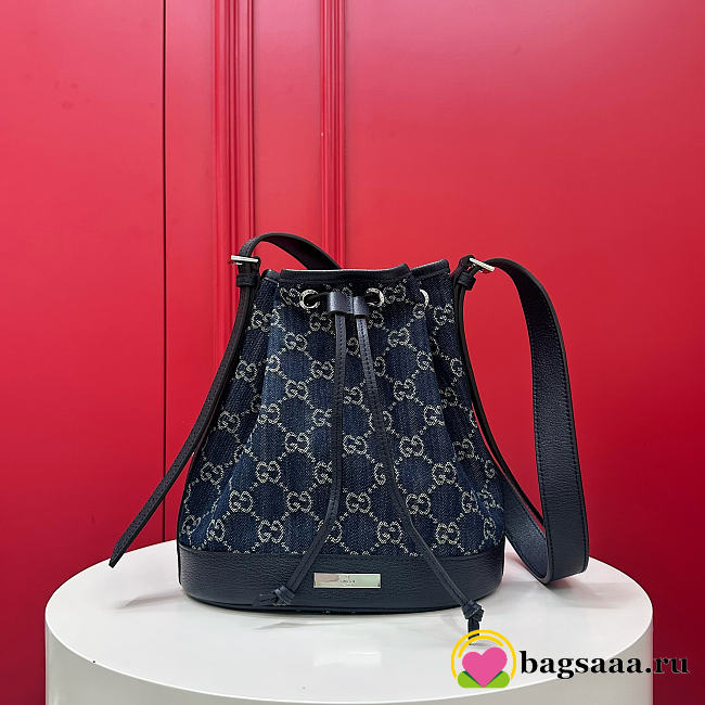 Bagsaaa Gucci Venice small bucket bag 875237 Dark blue - 23.5cm - 1