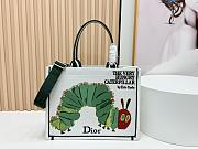 Bagsaaa Medium Dior Book Tote with Strap Multicolor Book Cover Embroidery - 36cm - 1