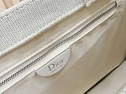 Bagsaaa Medium Dior Book Tote with Strap Beige Embroidery and White Woven Grosgrain Ribbon - 36cm - 2