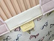 Bagsaaa Dioriviera Medium Dior Book Tote with Strap Latte Multicolor Dior Bows Embroidery - 36cm - 4