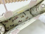 Bagsaaa Dioriviera Medium Dior Book Tote with Strap Latte Multicolor Dior Bows Embroidery - 36cm - 3