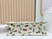 Bagsaaa Dioriviera Medium Dior Book Tote with Strap Latte Multicolor Dior Bows Embroidery - 36cm - 2