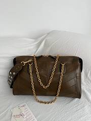Bagsaaa Valentino Garavani Panthea Shoulder Bag In Nappa Leather With Chevron Pattern tundra - 33cm - 4