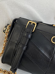 Bagsaaa Valentino Garavani Panthea Small Shoulder Bag In Nappa Leather With A Chevron Pattern black - 24cm - 2