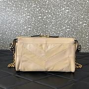 Bagsaaa Valentino Garavani Panthea Small Shoulder Bag In Nappa Leather With A Chevron Pattern beige - 24cm - 3