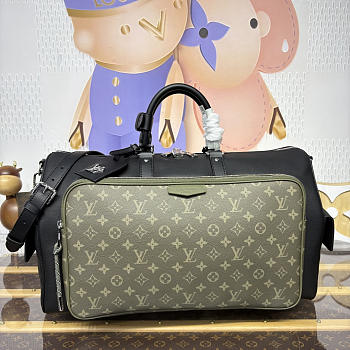 Bagsaaa LV M12690 Keepall Bandoulière 50 Khaki/Black - 50cm
