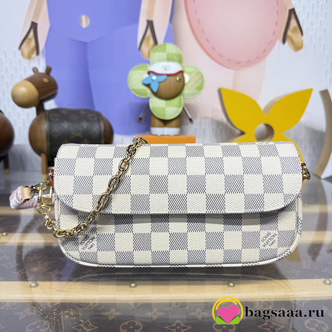 Bagsaaa LV N40916 Wallet On Chain Ivy Damier Azur - 23.5cm - 1