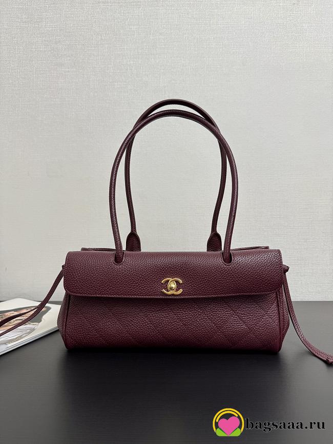 Bagsaaa Chanel Spring Summer 2026 Small Tote AS6288 burgundy - 32cm - 1