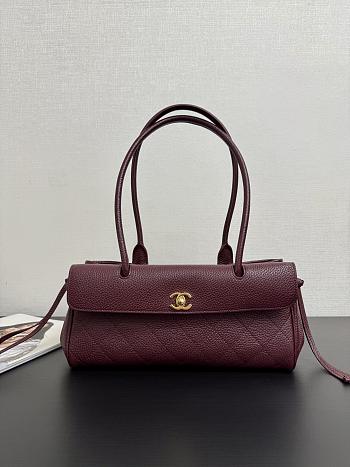 Bagsaaa Chanel Spring Summer 2026 Small Tote AS6288 burgundy - 32cm