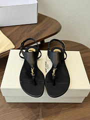 Bagsaaa YSL Cassandra sandals in smooth leather black - 1